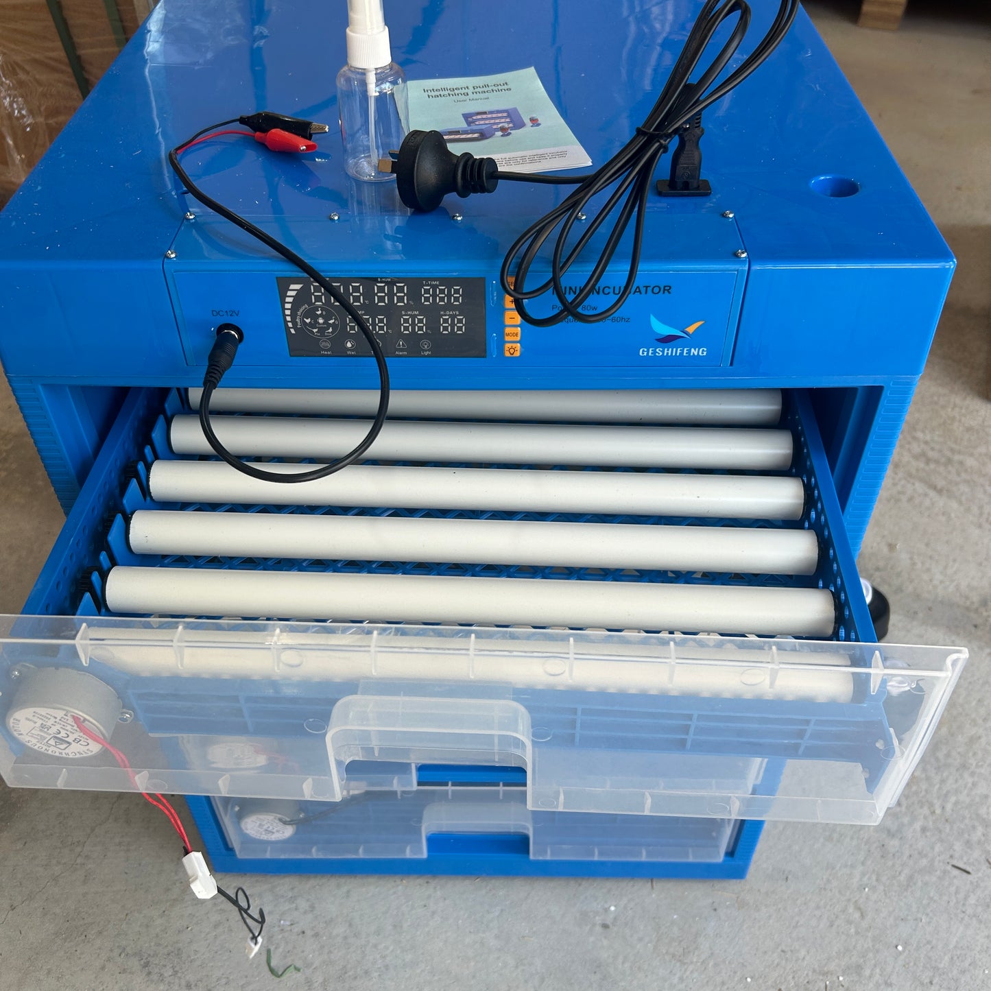 Incubator 256 Egg With Rollers and Auto Humidity