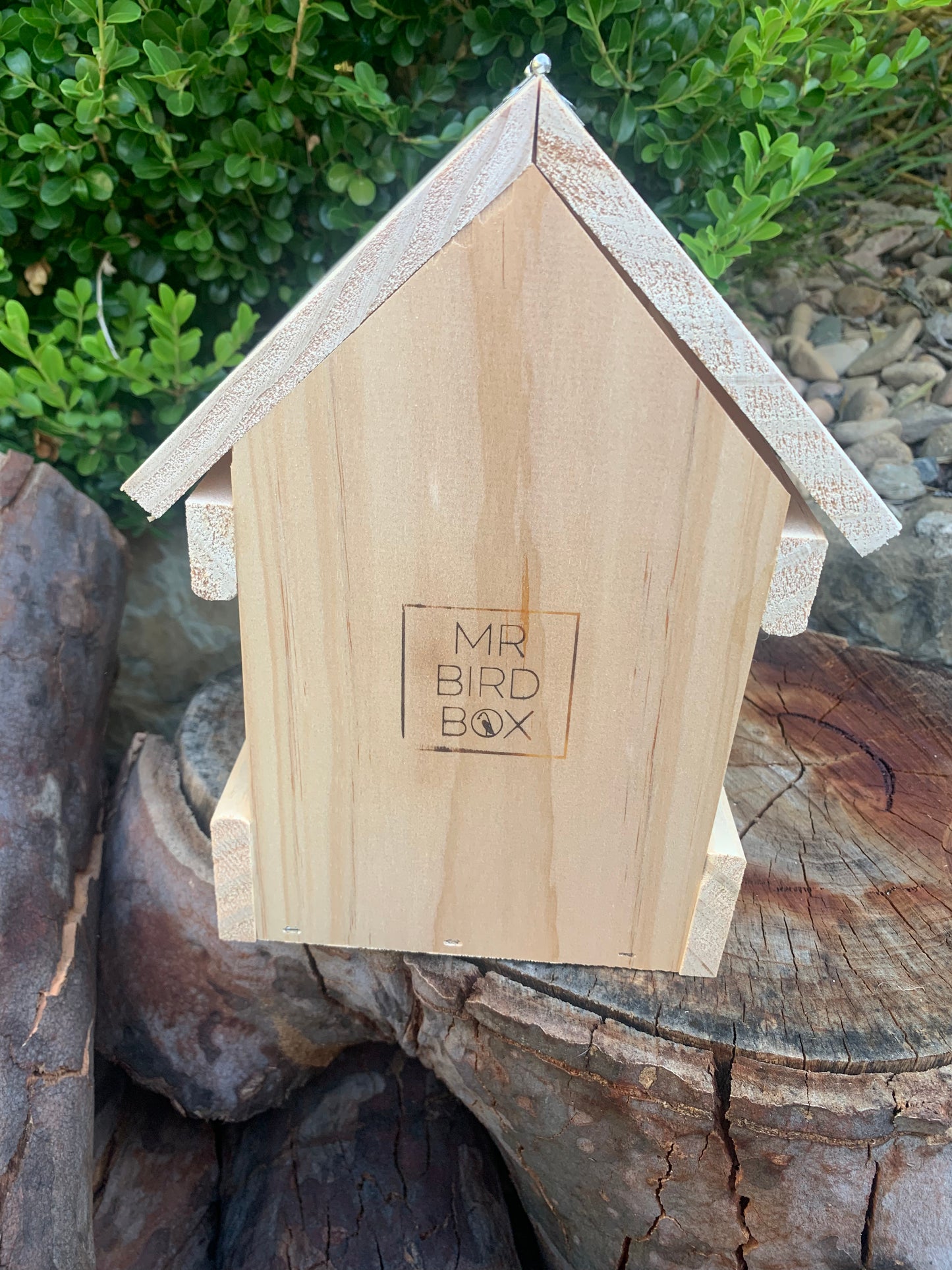 Pigeon Feeder Wood with Gabled Roof