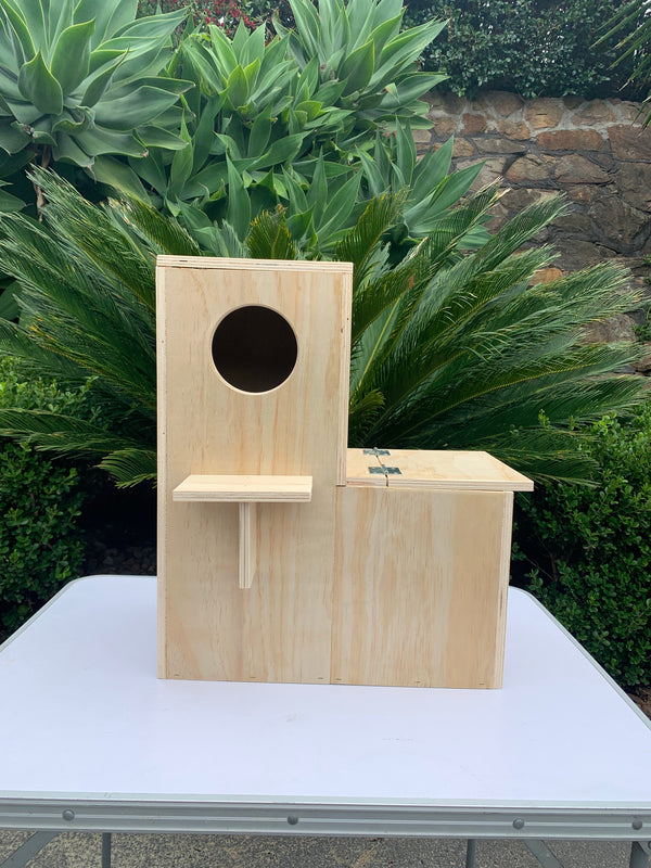 Parrot nest box large L shape MrBirdBox